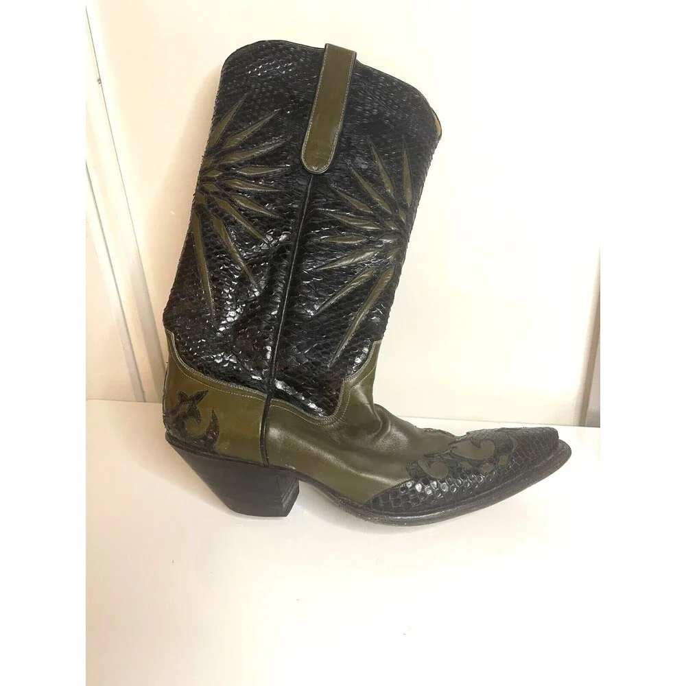DIOR cowboy Snakeskin boots EXTREMELY RARE. Authentic Galliano 2005-era. - Picture 7 of 12